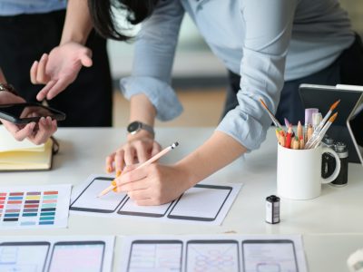 The UX design team plans to develop a prototype smartphone appli The UX design team plans to develop a prototype smartphone application.